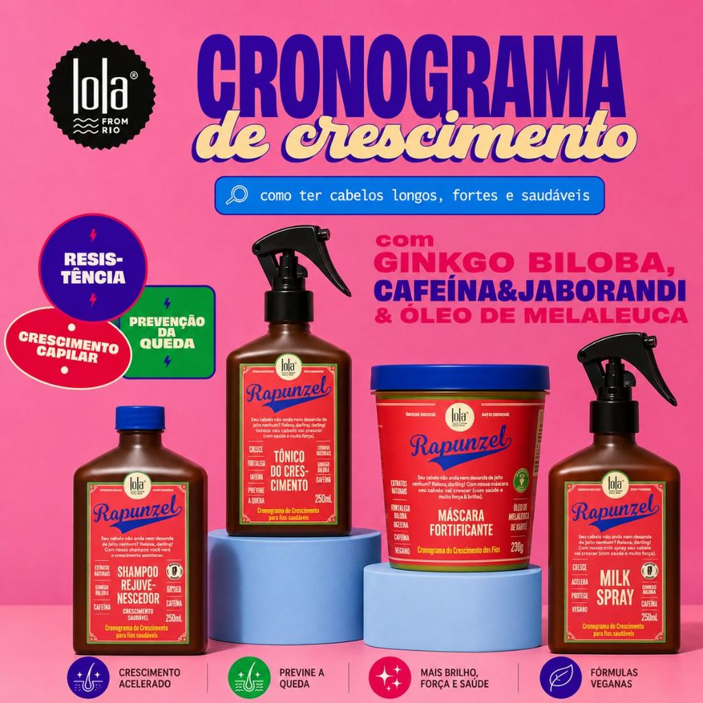 Tônico Rapunzel 250ml – Crescimento Acelerado e Fortalecimento Capilar
