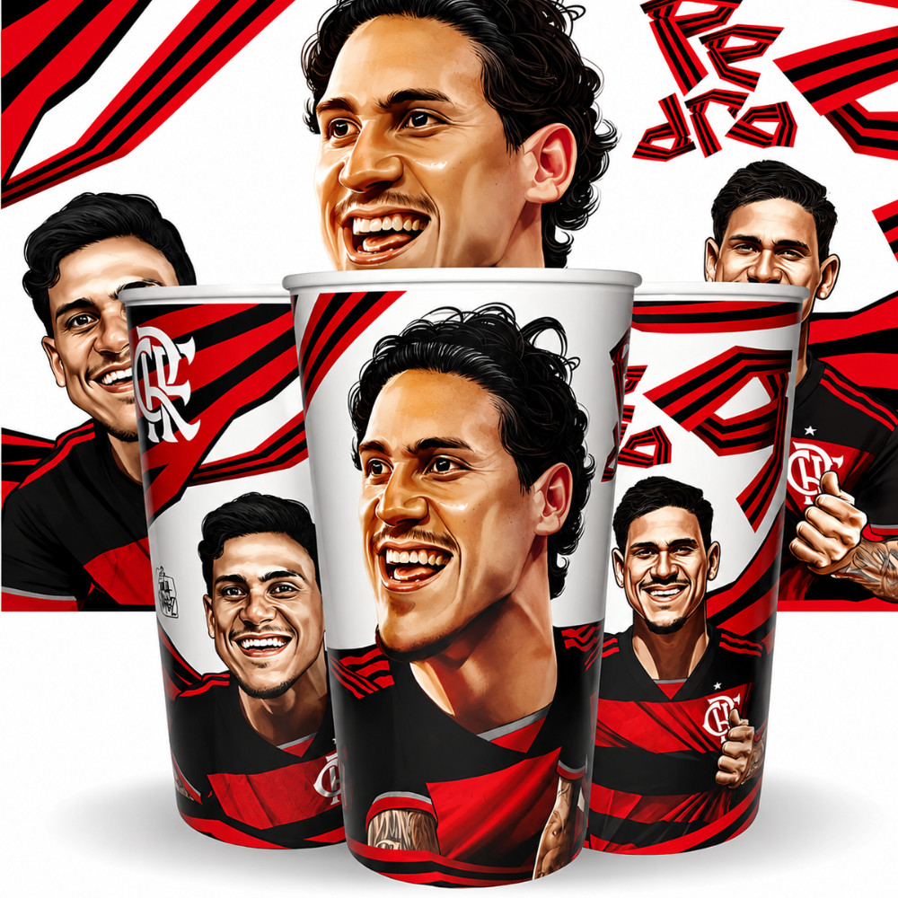 Copo Flamengo Pedro 9 550ml