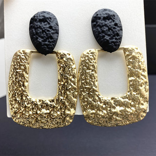 Brincos foscos de Metal exagerados 2024 novo estilo coreano Design exclusivo brincos geométricos estilo legal brincos qu