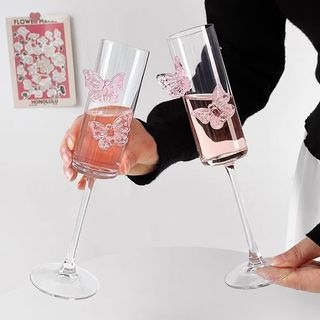 Taça de vinho de vidro transparente de borossilicato, taça para servir suco, cálice, taça de coquetel, taça de champanhe