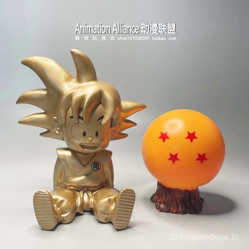 Novos produtos soltos: Cofrinho do Goku de Dragon Ball, caixa de dinheiro, estatueta artesanal infantil, brinquedo decor