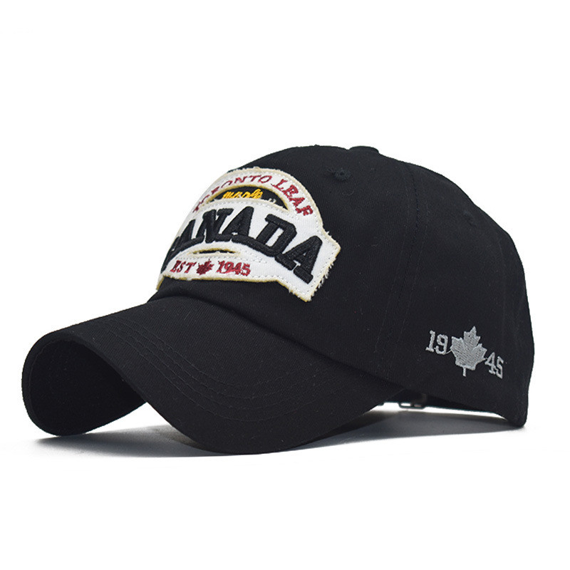 AliExpress ebay Boné de beisebol com letras canadenses de venda quente CANADÁ masculino feminino boné de algodão puro bo