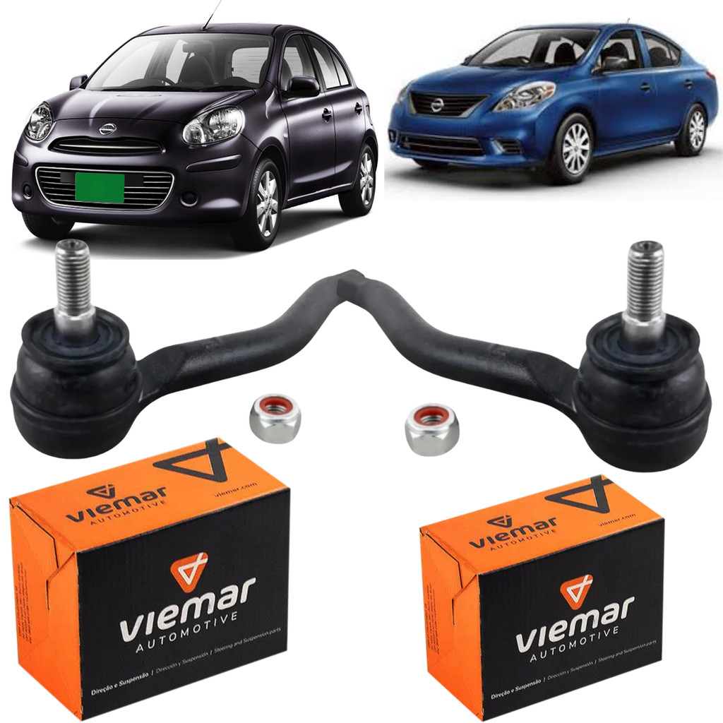 Par Terminal De Direção Nissan March 2011 a 2013 Versa 2012 a 2021