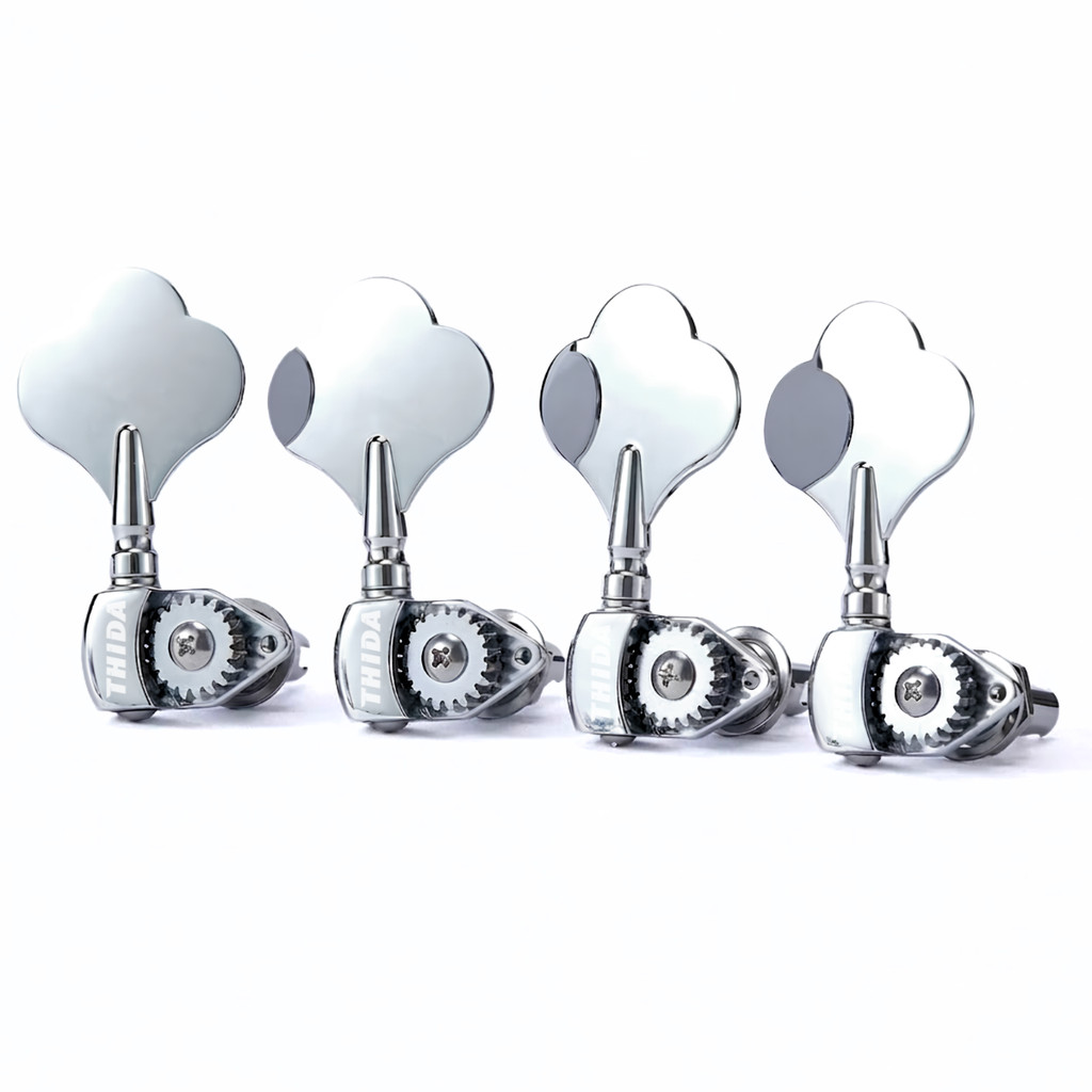 Tarraxas Profissinais Jazz Bass Vintage Engrenagem Aberta Cromada Thida Contra Baixo 4 Cordas 4R