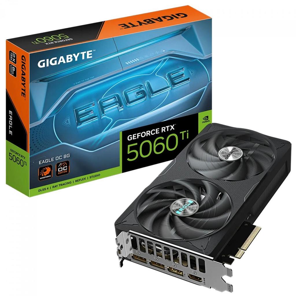 Placa de Vídeo Gigabyte NVIDIA GeForce RTX 5060 Ti Eagle OC, 8GB, GDDR7, DLSS, Ray Tracing