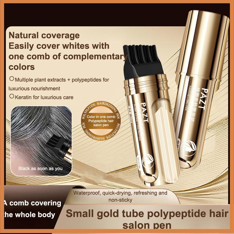 [BG] 2 Em 1 Planta Tintura De Cabelo Sti Withb Marrom Longa Duração Temporária Coloração Capa Cabelos Brancos Caneta De