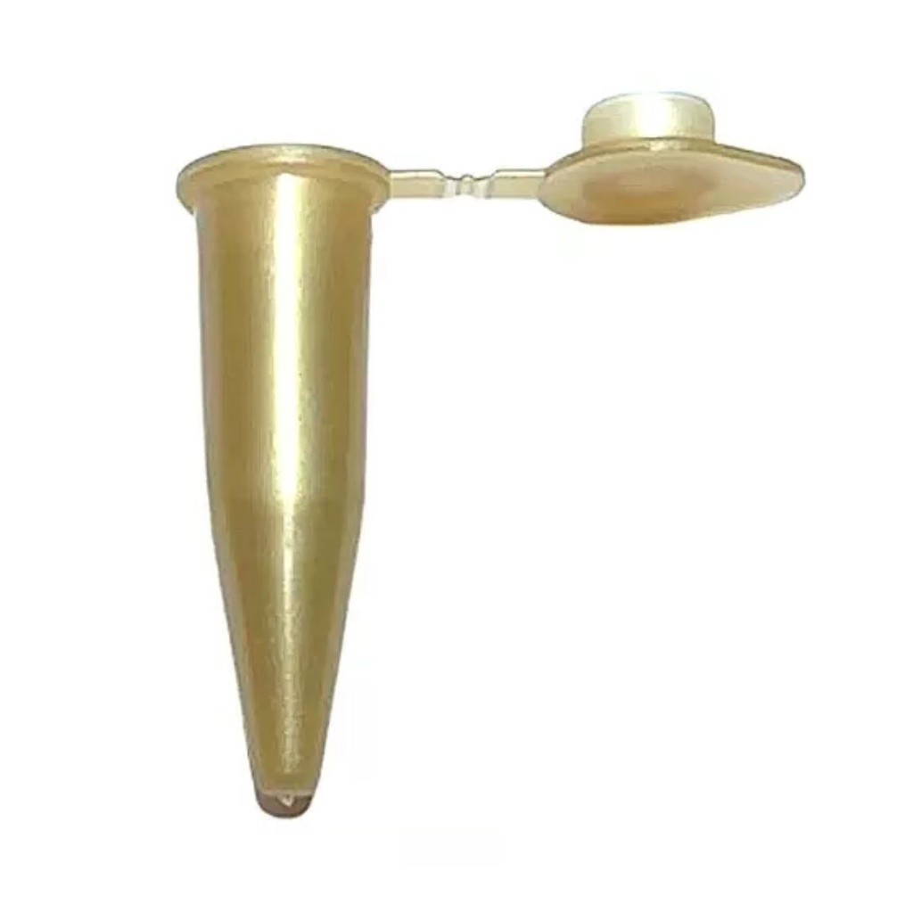 Microtubo Mini Flaconete 0,9ml Dourado C/1000 Unidades