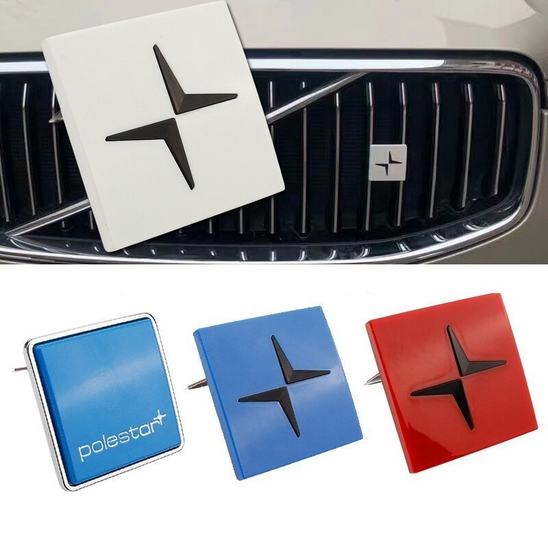 Emblema Da Grade Dianteira Polestar Para Volvo S90 S60 XC40 XC90 XC60 C40 C30 V60 Logotipo Traseiro Adesivo ABS Pólo Est