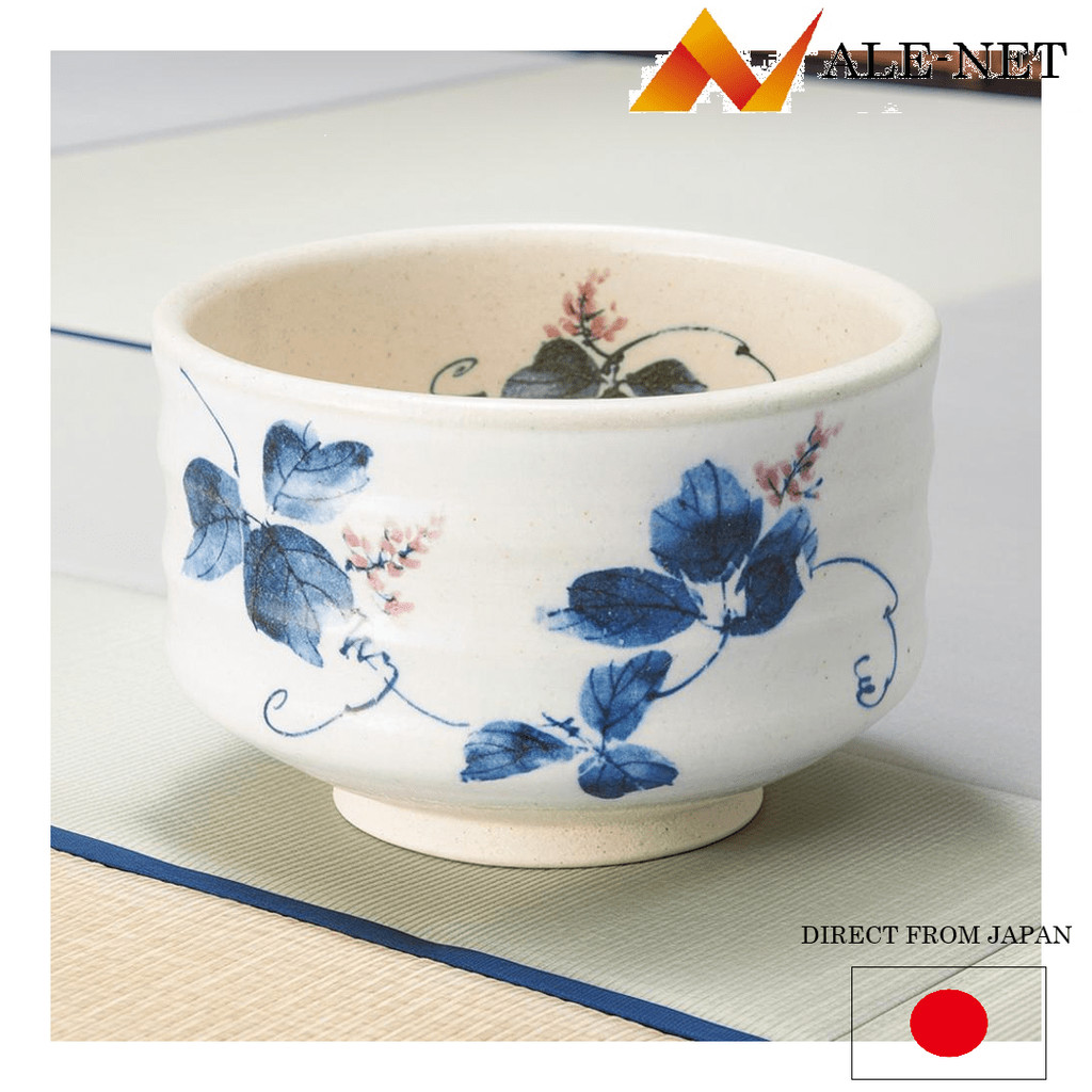 ALE-NET Matcha bowl Matcha bowl Rush flower tea bowl Ceramic Mino ware Made in Japan 【Direto do Japão】