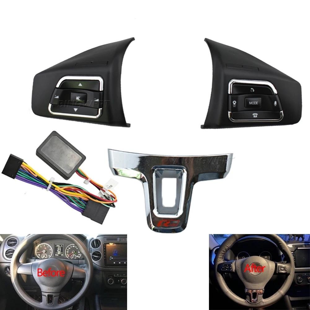 Botão De Controle Remoto Sem Fio Do Volante De Alta Qualidade Para Jetta Golf Polo Passat Multi-Função Controlador Inter