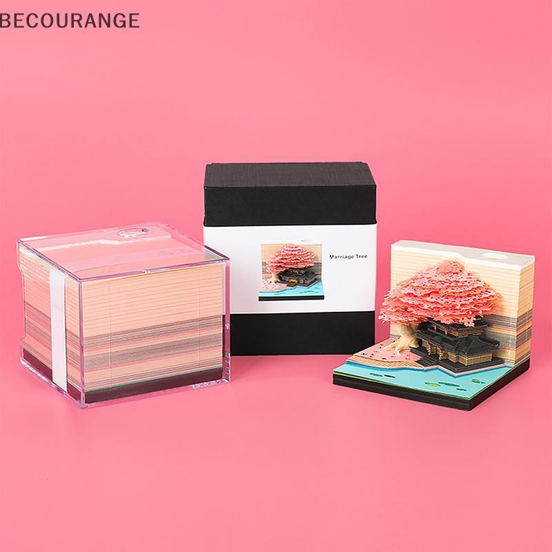 BEC Time Piece Calendar 2026 Calendário De Mesa Com Luz LED Destacável 3D Escultura Em Papel Arte Bloco De Notas Present