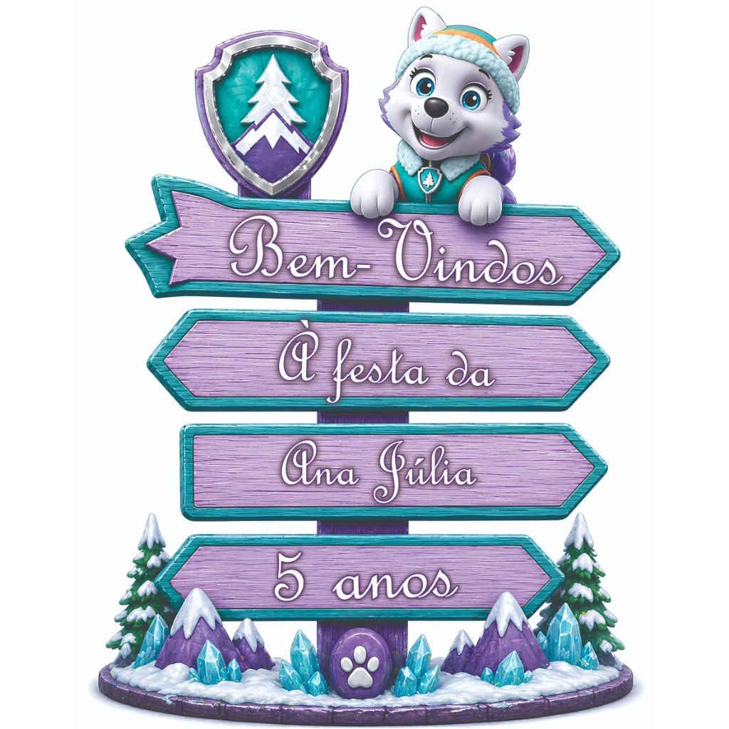 1 DISPLAY PLACA EVEREST PERSONALIZADA 80CM MDF 3MM