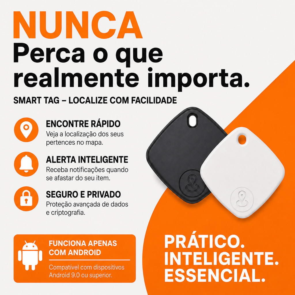 Smart Tag αGOLD Plus Rastreador Inteligente Bluetooth para Chaves, Mochila e Objetos Compatível com Android