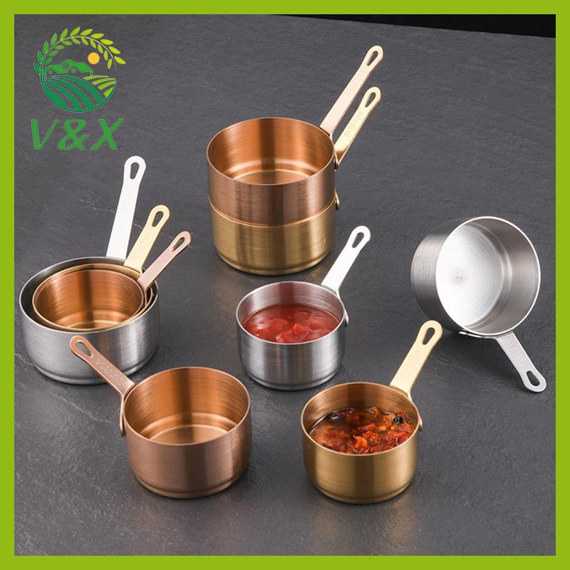 [Snowth] Copo De Molho De Aço Inoxidável 304 Staable Com Alça Mini Panela Para Festa , Banquete , Piquenique , Tempero ,