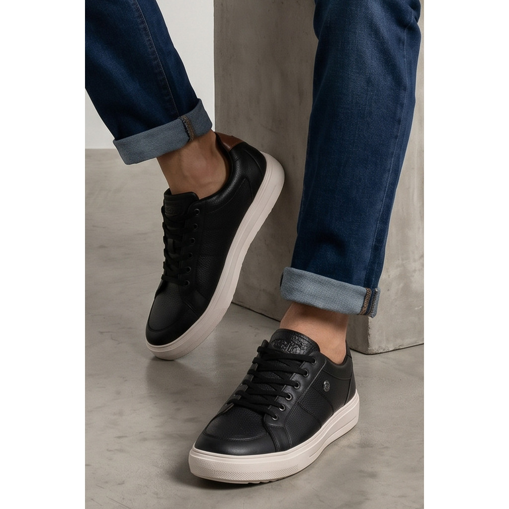 Tênis Casual Design Moderno Confortável Polo Wear Preto