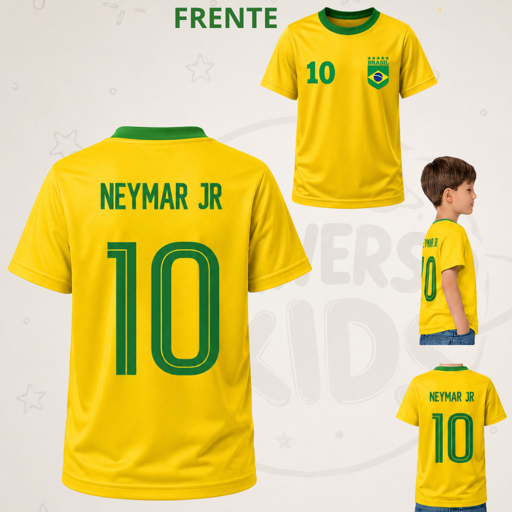 Camiseta Infantil Camisa 10 Menino Ney Copa Do Brasil