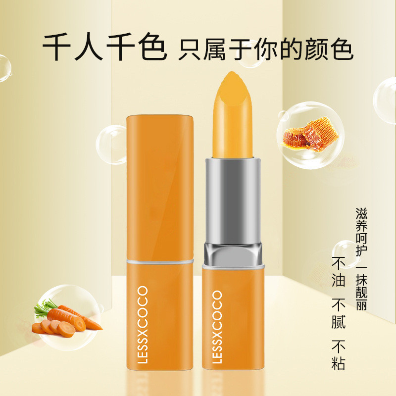 Batom que muda de cor Caroteno Lip Balm Sensor de temperatura Batom que muda de cor Hidratante Lip Thousand People Thou