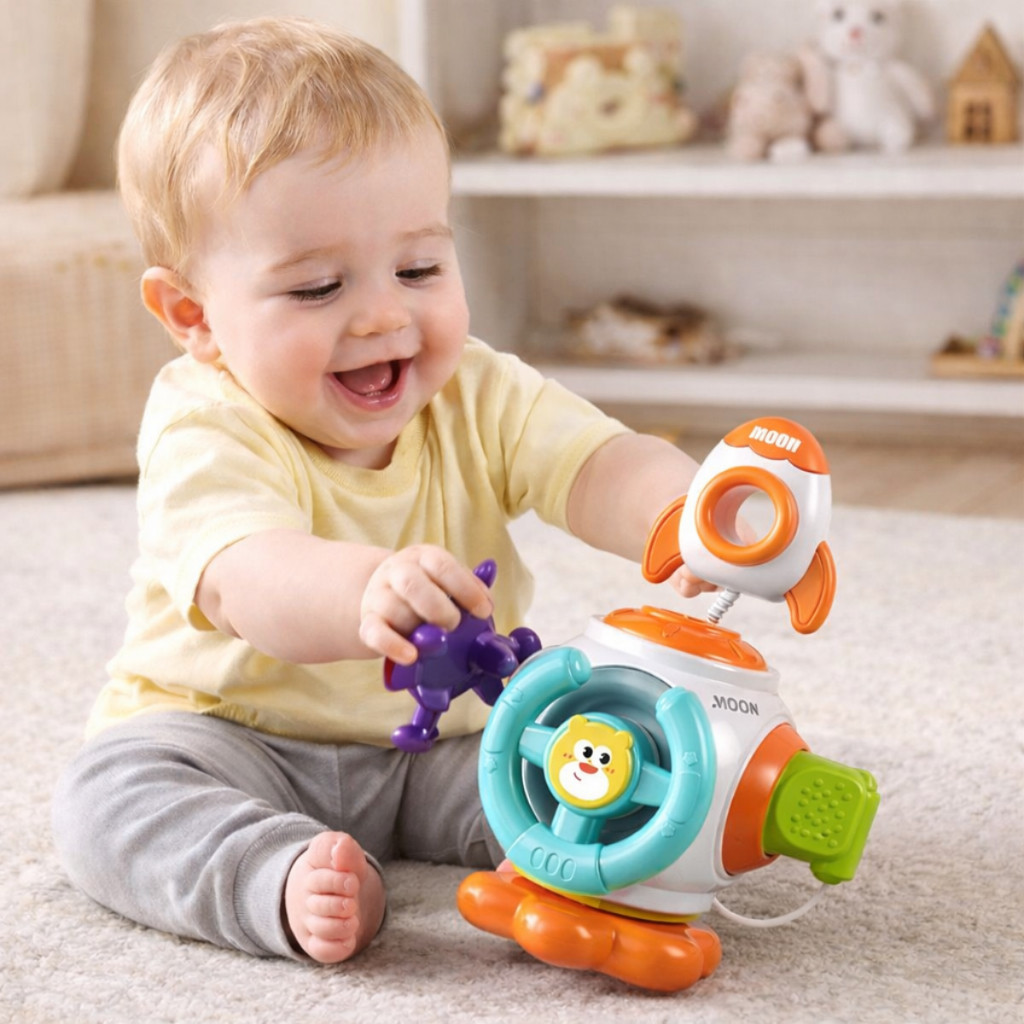Cubo Sensorial Montessori para Bebês Brinquedo Educativo Interativo com Estímulo Motor e Coordenação Sensorial