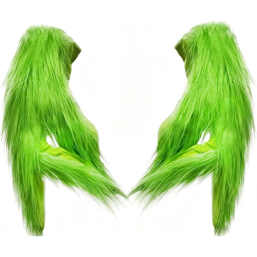 Máscaras Peludas Verdes, Máscara de Monstro para Cosplay para Adultos, Acessório de Fantasia para Festa de Halloween e N