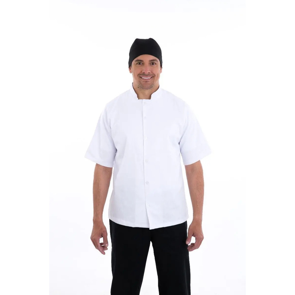 Camisa Cozinheiro Dolma Chef Manga Curta Algodão 6 Unidades