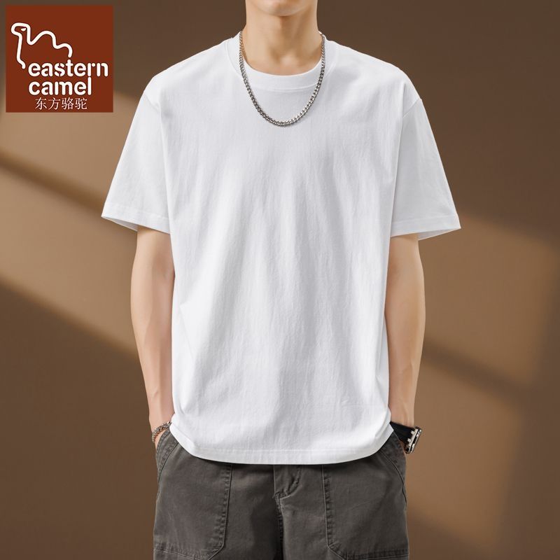 Oriental Camel < Give Back to Old Clientes > 100% algodão de alta qualidade camiseta masculina de verão na moda