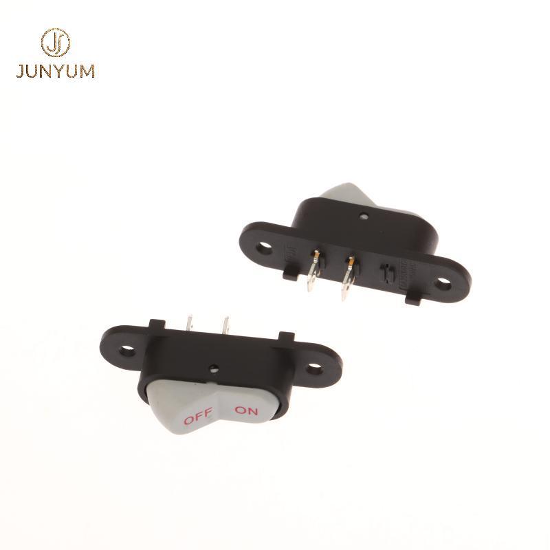 YUKE 1/5 Pçs Interruptor De Botão Do Barco Branco 2 Pinos Luz Ligar/Desligar 250V 6A AC AMP 125V 10A Wok Elétrico Partid