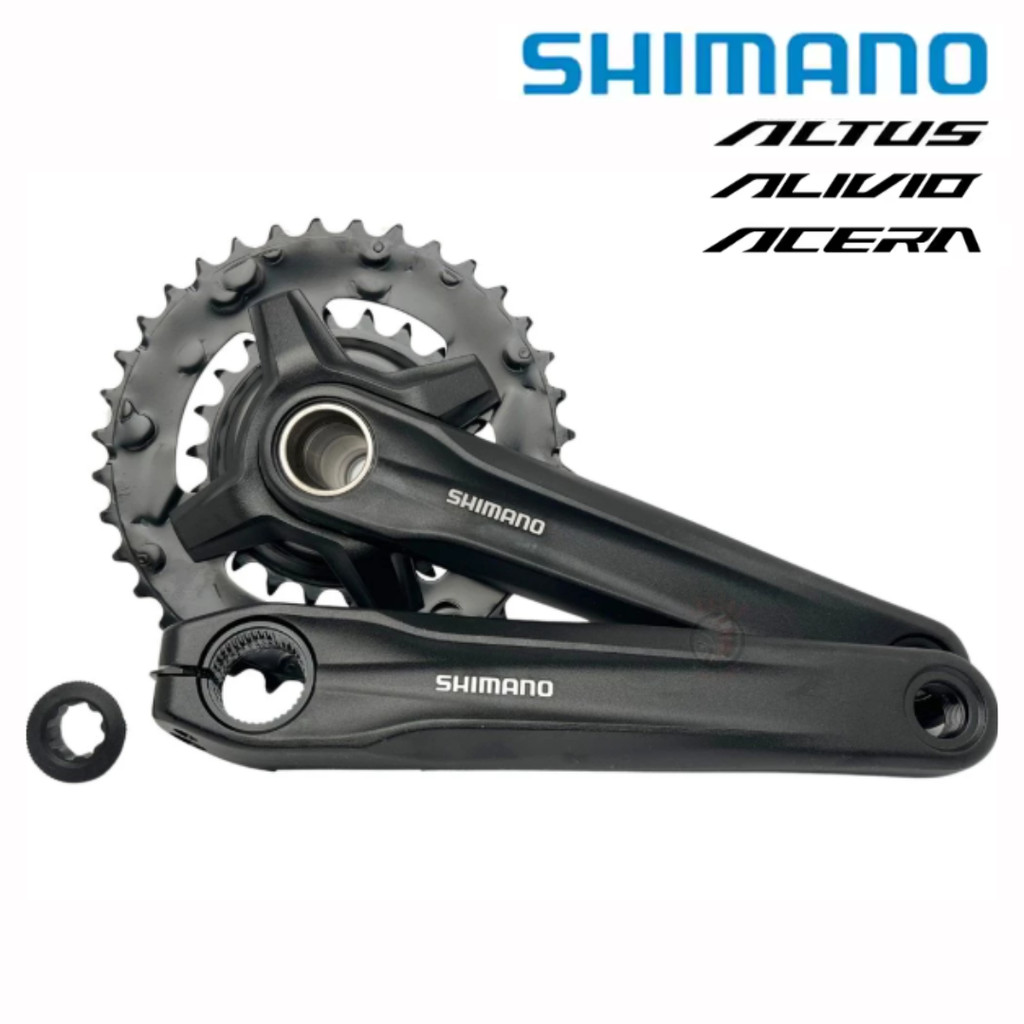 Pedivela Shimano Altus Acera Alivio MT210 2 X 9V 36/22D 175mm Coroa Dupla Hollowtech II Integrado