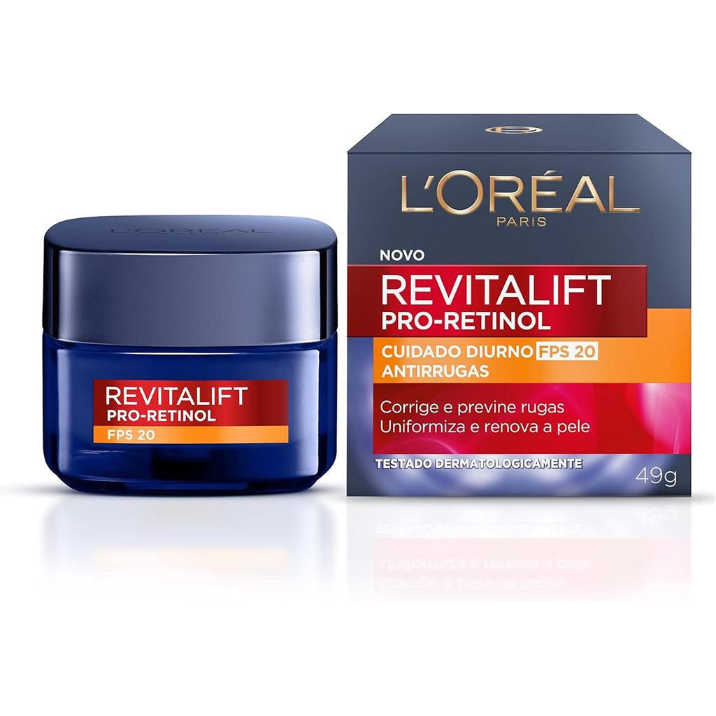 Creme Antirrugas L'Oréal Paris Revitalift Retinol FPS20, 49g