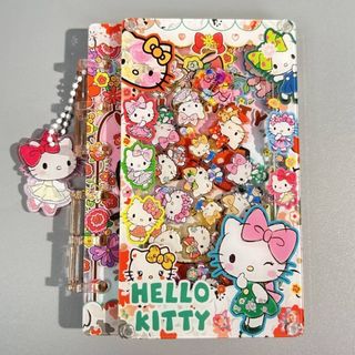 Huahua KT Acrílico Caderno de Folhas Soltas Tik Tok Pequeno Livro Vermelho Caderno de Notas de Estudante de Venda Quente