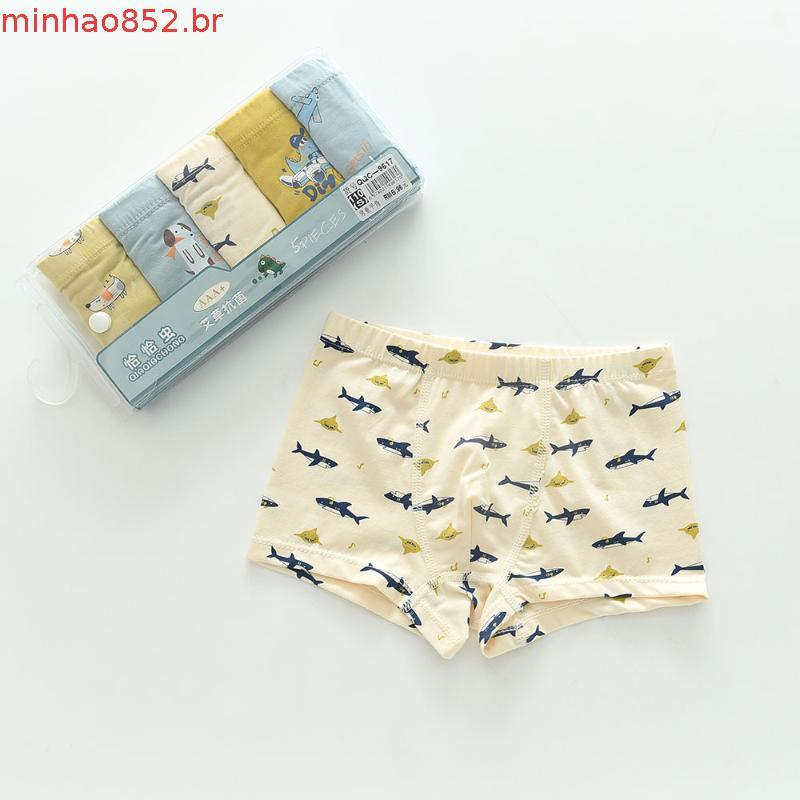 cueca infantil menino algodão cueca infantil Cha Cha Worm Calcinha Infantil Classe A Meninos Boxer Shorts Crianças Calça