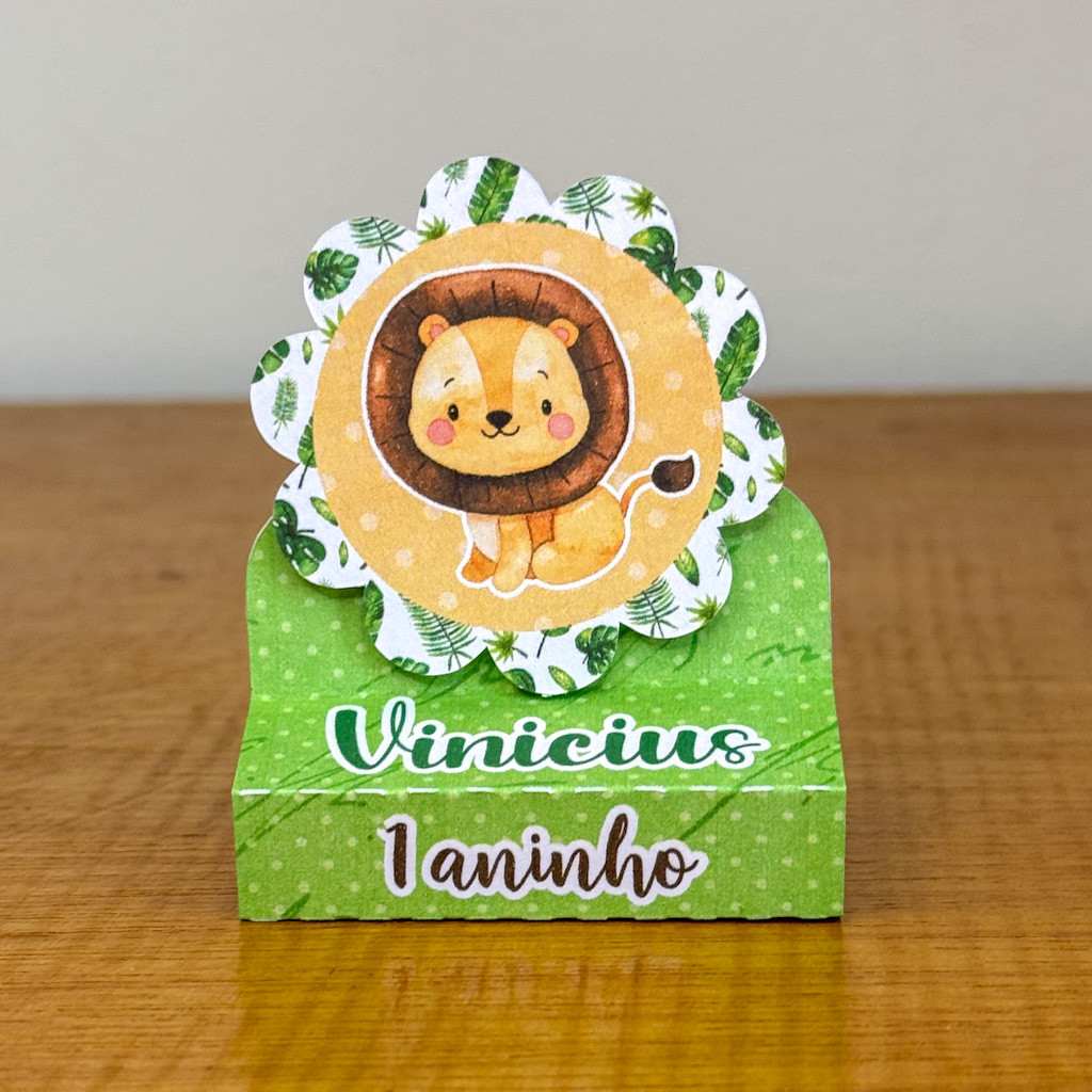 Porta Bis Duplo tema SAFARI Personalizado Para Lembrancinha Festa Infantil pegue e monte
