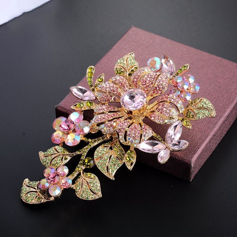 2026 novo estilo moda broche exagerado planta flor broche europeu americano acessórios de moda acessórios de roupas broc