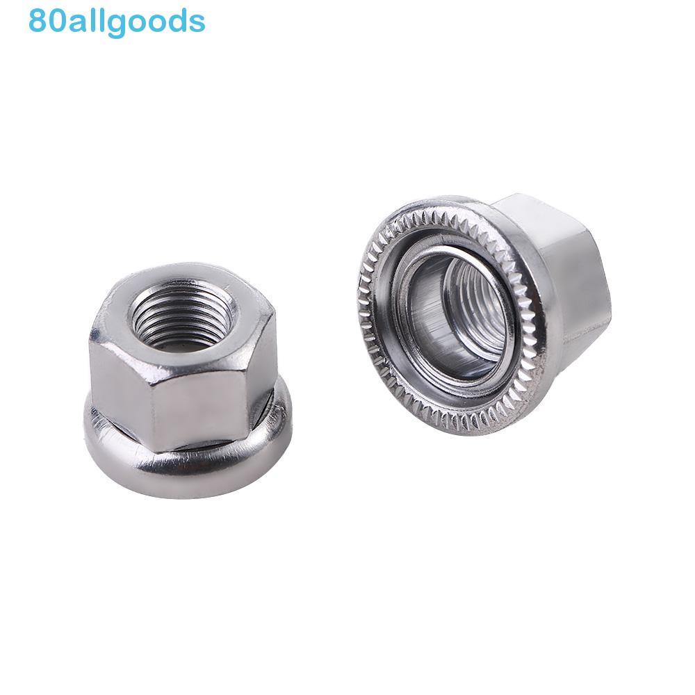 ALLGOODS1 Porcas De Cubo De Bicicleta Ciclismo De Estrada Frente Traseira Textura Antiderrapante Para MTB Voador Morto M