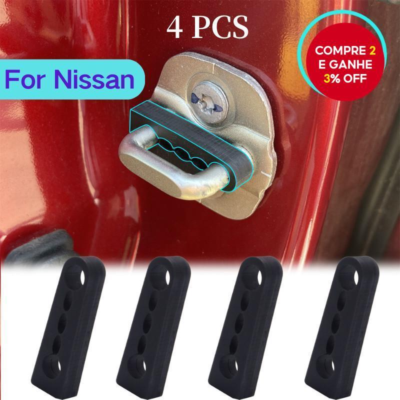 Som 4 Pçs Amortecedor Fechadura Da Porta Para Nissan Qashqai X-Trail Tiida Juke Nota Teana Rogue Ratling À Prova De Scra