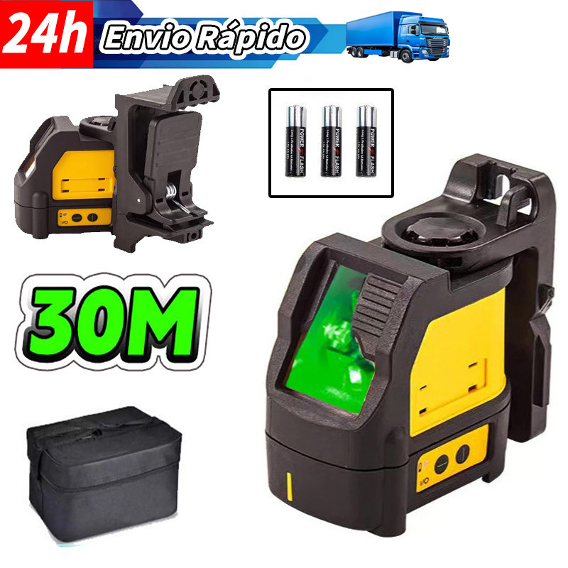 Nível Laser Profissional Nível Laser Cruz Verde Linha 30 Metros Leveler-DW088CG Nível Laser