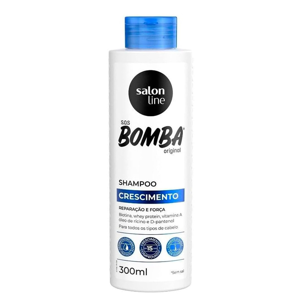 Salon Line Shampoo SOS Bomba Crescimento Reparação e Força 300ml