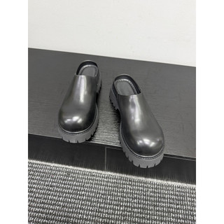 [Baba Xiansen] Estilo britânico Baotou meia chinelos sapatos masculinos de sola grossa sapatos casuais leves respiráveis