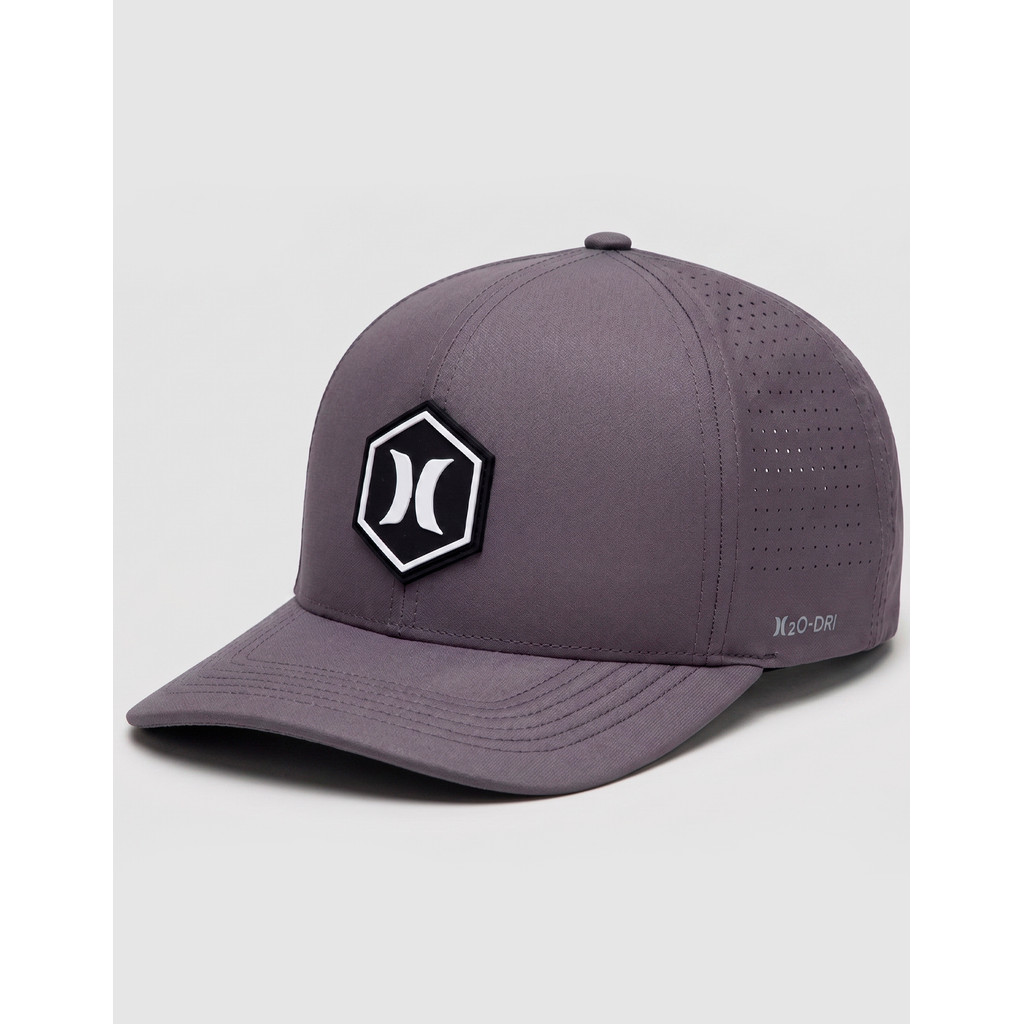 Boné Hurley Original Aba Curva Icon Hexa Cinza H2O-DRI