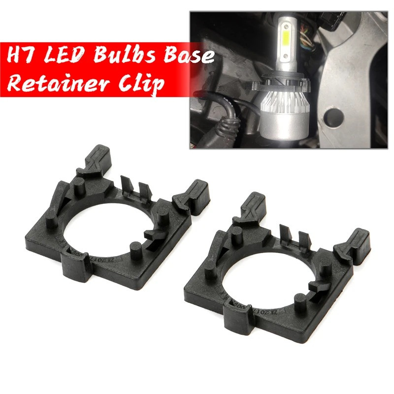 H7 LED Farol Lâmpada Retentor Clipe 2 Pçs Base Soquete Para Ford Focus Fiesta Mondeo Feixe Baixo