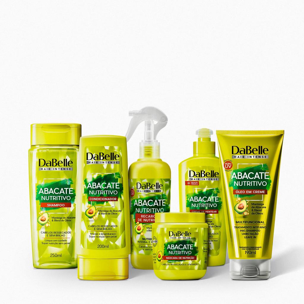 Kit Abacate Nutritivo Recarga de Nutrição Dabelle Hair - 6 Produtos