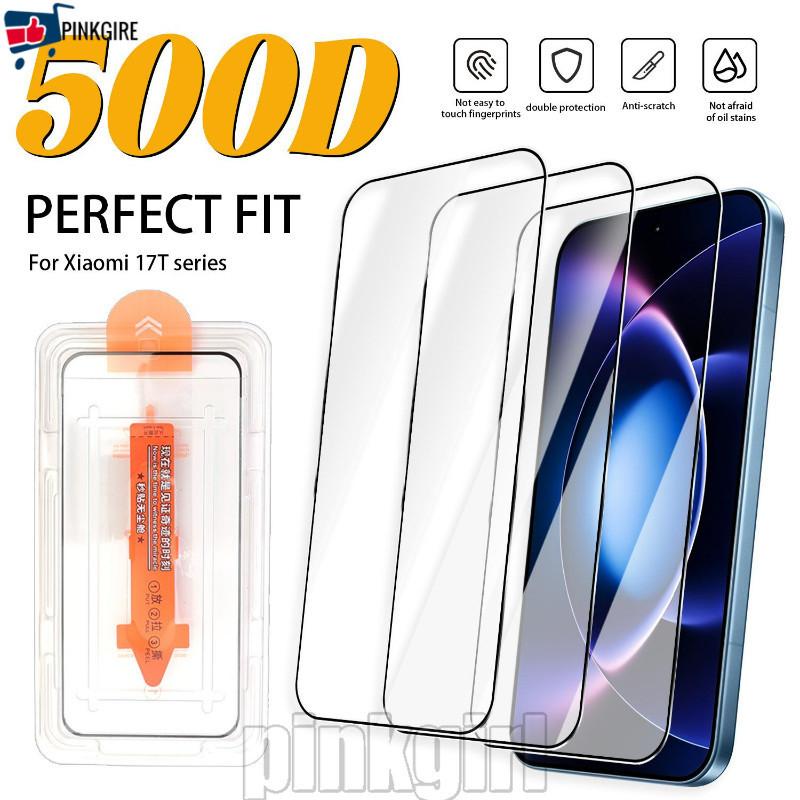 [Rdy Stk] Filme 3-1Pcs Para Xiaomi 17T Pro-Anti-Riscos-peep-Película Protetora 9H-Protetor HD De Vidro Temperado Instala