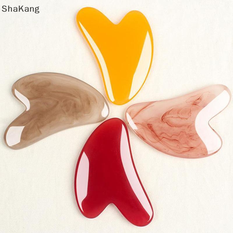 SKMY Resina Gua Sha Stone Face Roller Massageador Ferramenta Raspador Para Cuidados Com A Pele Facial SKK