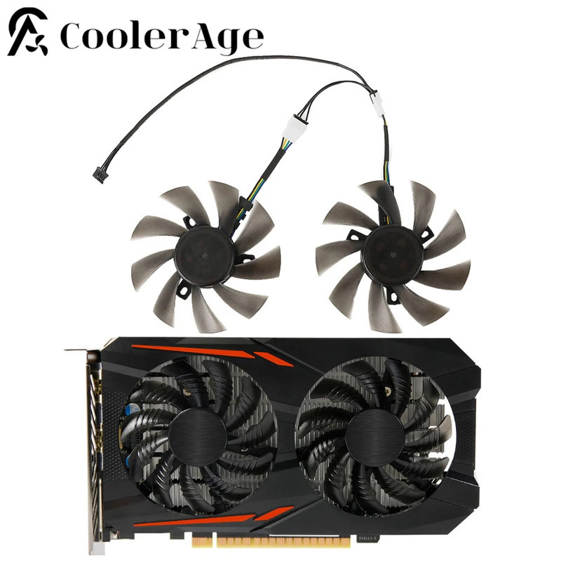 Ventilador De Placa De Vídeo Para Gigabyte GTX 1050 1050Ti 1060 1070 960 RX 470 480 570 580 85MM T129215ventilador De Re