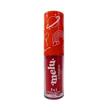 Blush, Batom E Sombra 3x1 Melu Ruby Rose Sweetheart 03 4,1ml