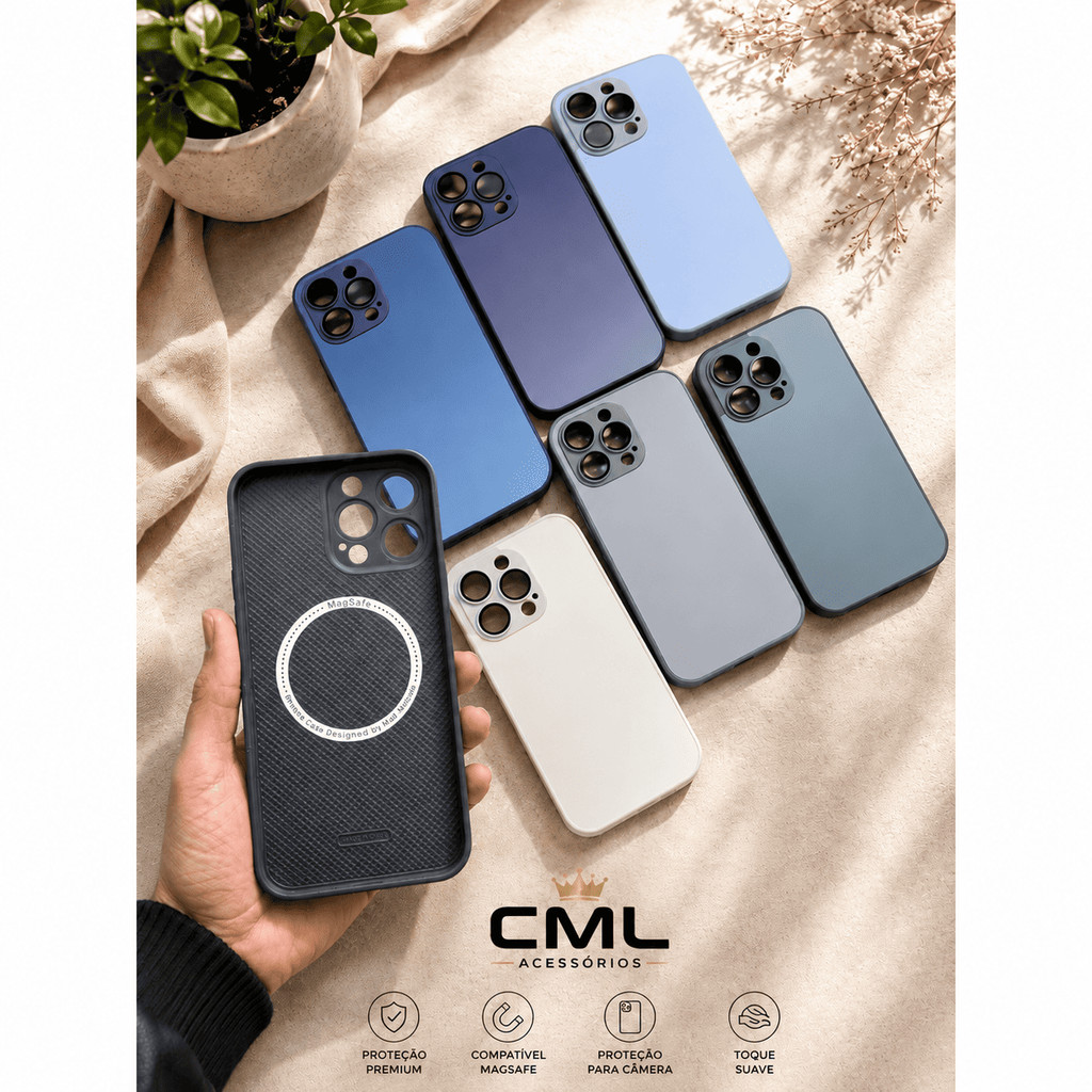 Capa Premium Vidro  iPhone 12 13 14 15 Plus Anti Impacto Proteção Total💫