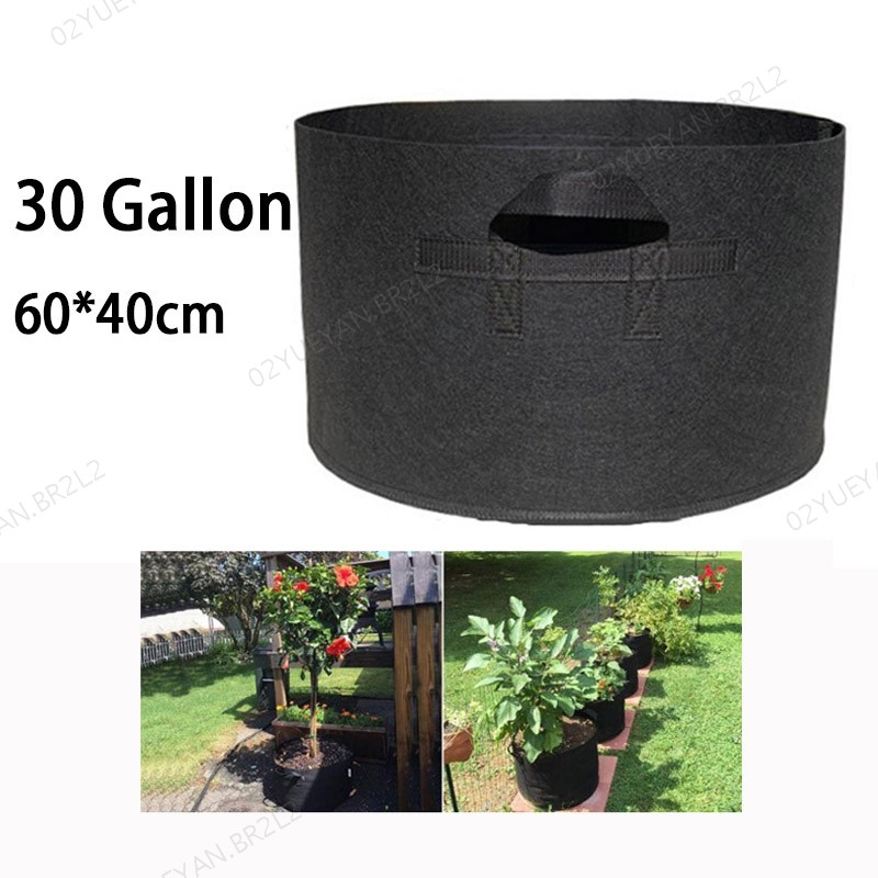 Pote De Tecido À Mão 30 Galões Jardim Planta Crescer Sacos Legumes Crescente Frutas Plantas Ferramentas Jardinagem BR2L2