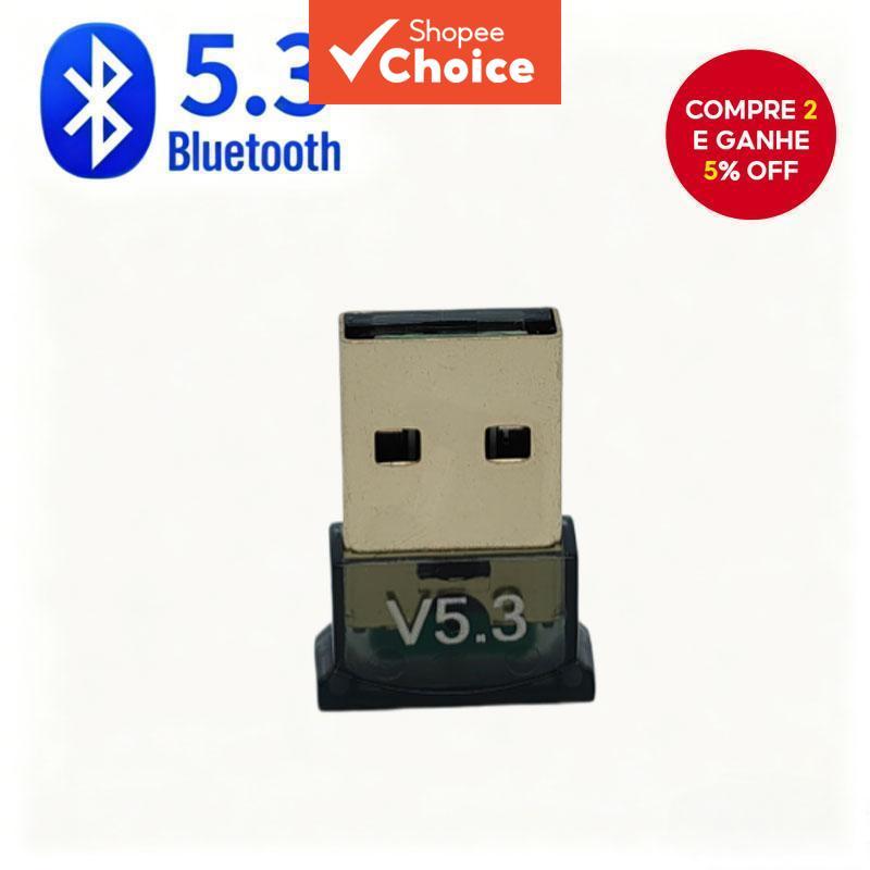 Adaptador Sem Fio USB Bluetooth 5.3 Para Smartphone Tablet Laptop