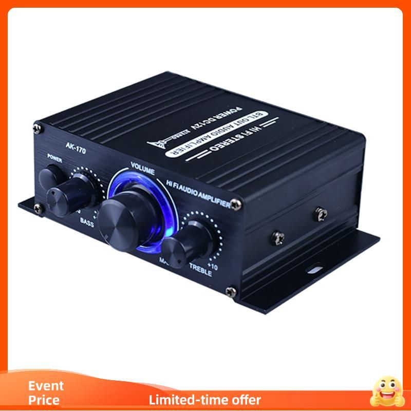 Amplificador De Áudio Estéreo Digital HIFI 12V Mini 400W FM AK170