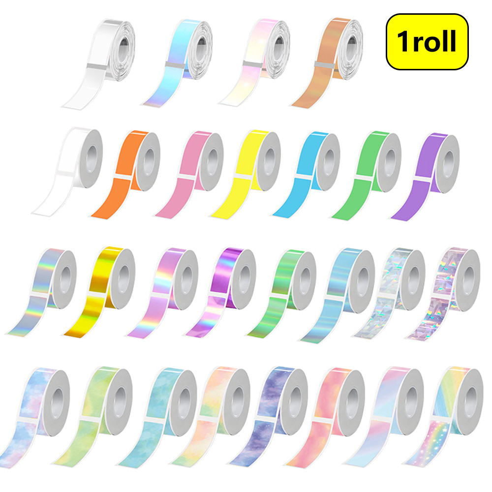 1 Rolo De Etiqueta Autoadesiva 12x40mm Papel Térmico Para Impressora De Etiquetagem De Escritório P12/P15/P50/Q30/D30 Ki