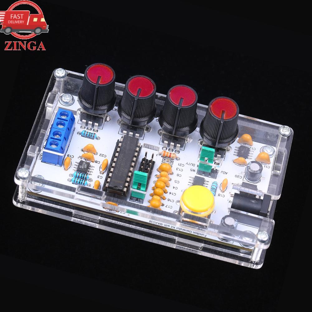 Zinga Kit DIY gerador de sinal zinga MAX038 1Hz ~ 20MHz Função amplificador operacional de alta velocidade senoidal /